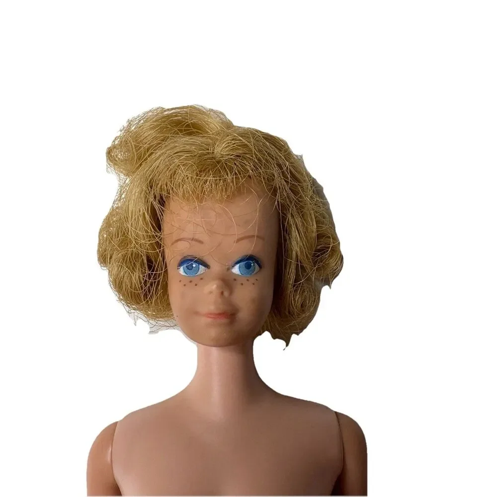 Vintage Barbie Midge Doll 1960s Marked Japan Freckles Perfect Face Nail Polish